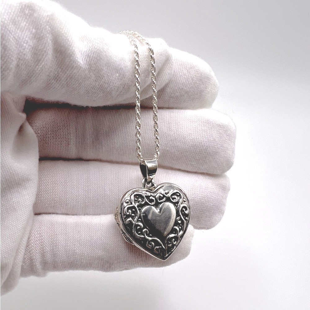 Sterling Silver Heart Locket - Picture 1 of 17